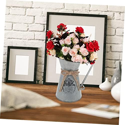 Farmhouse Vintage Metal Flower Bucket for Home Decor