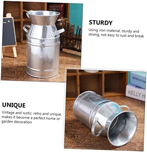 STOBAZA 2pcs Vintage Iron Flower Bucket with Twine for Home Decor and Garden