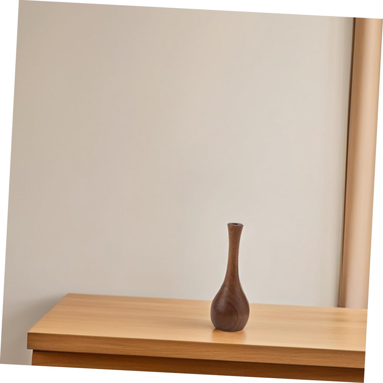 Handmade Flower Vase Rustic Decor Centerpiece Walnut Solid Wood Decorative Vase 1