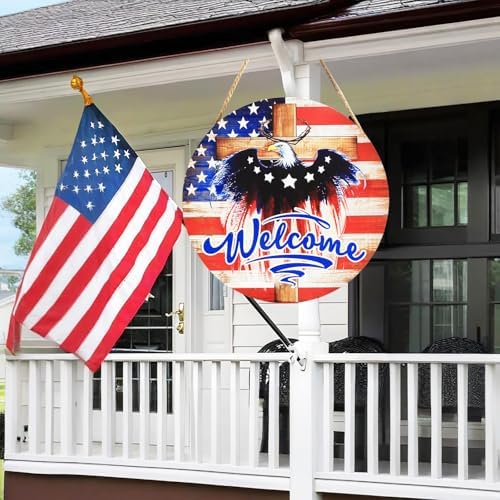 4th of July Patriotic Eagle Wreath Door Decor