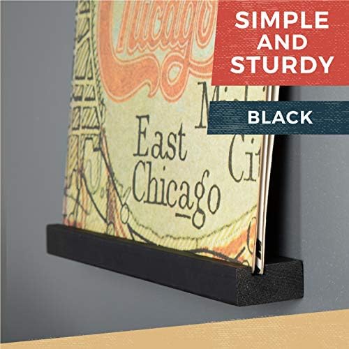 Ilyapa Wood Vinyl Record Shelves Wall Mount 6 Pack
