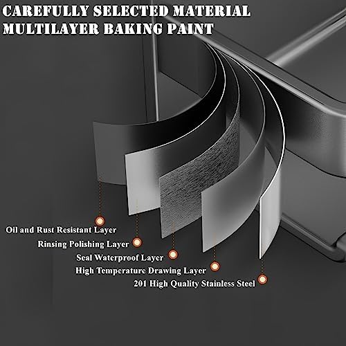 Stainless Steel Detachable Wall Mounted Floating Shelf Set of 1 Gray