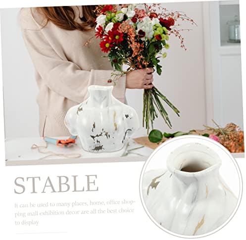 Ceramic Marble Flower Vase for Modern Home Decor