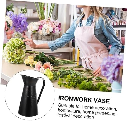 Floral Arrangement Bucket Rustic Chic Metal Vase for Home Decor