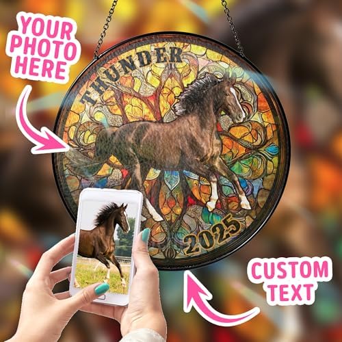 Personalized Pet Portrait Sun Catcher Window Decor