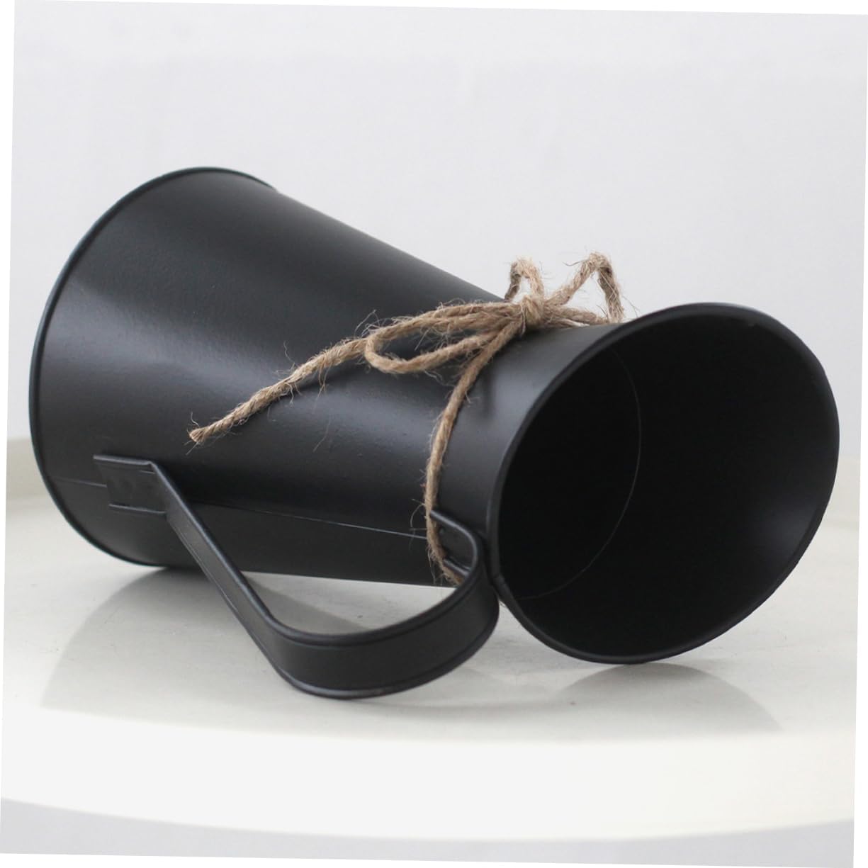 VINTORKY Rustic Metal Flower Vase for Vintage Home Decor