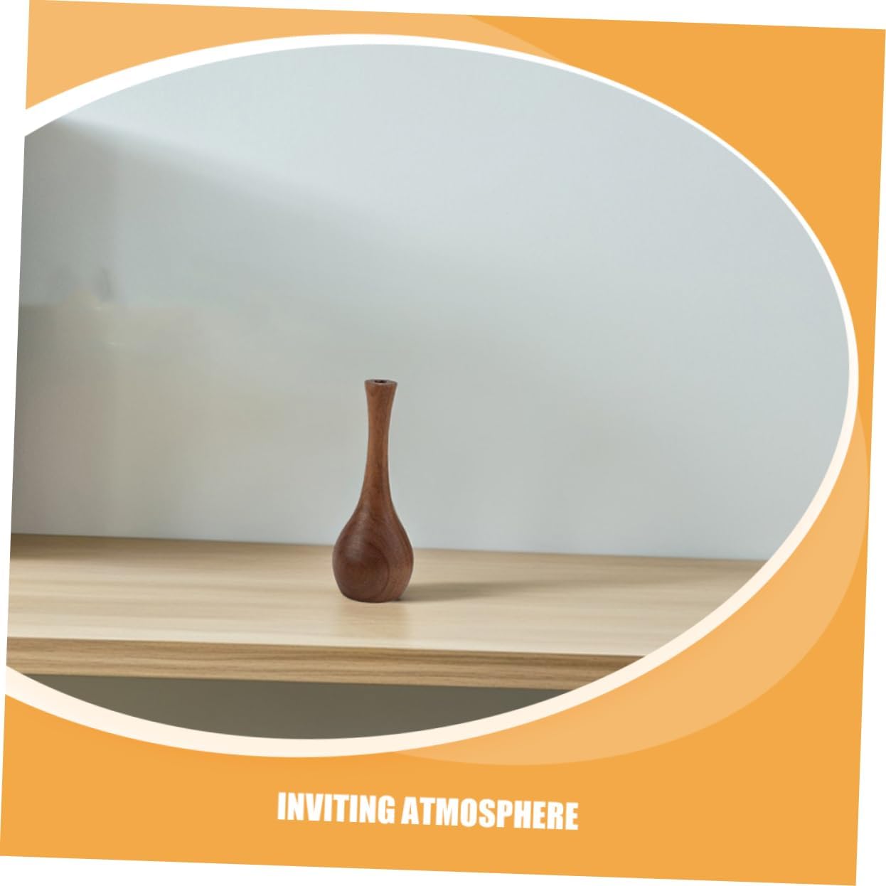 Handmade Flower Vase Rustic Decor Centerpiece Walnut Solid Wood Decorative Vase 1