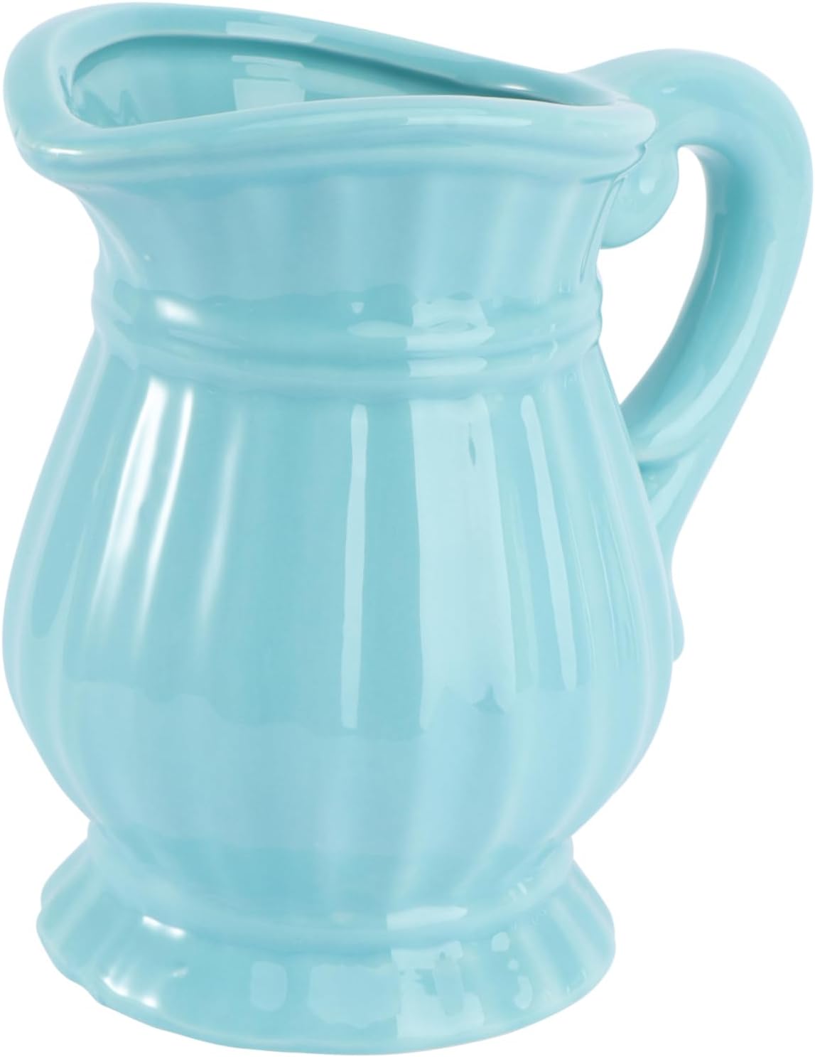 Blue Ceramic Flower Vase for Home Decor Minimalist Artistic Centerpiece