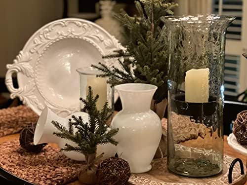 White Spring Garden Decor Vase with Flower Guide Booklet