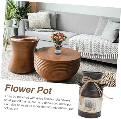 STOBAZA Vintage Style Iron Wall Decor Vase