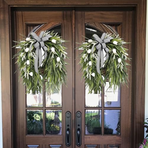 Colorful Spring Summer Wreath for Front Door Decor