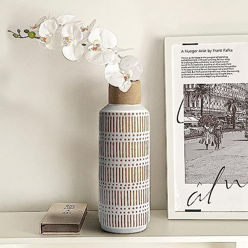 Rustic Ceramic Vase 1102 Inch Farmhouse Style Decor