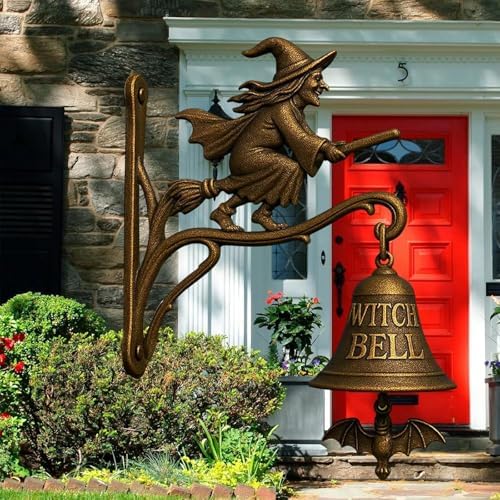 2pc Vintage Witch Doorbell Set - Halloween Decor