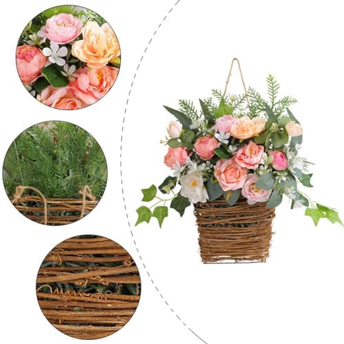 Pink Berry Wildflower Door Decor Wreath