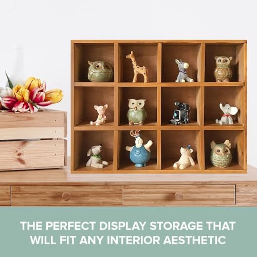Primo Supply 12-Slot Wood Display Cabinet Square