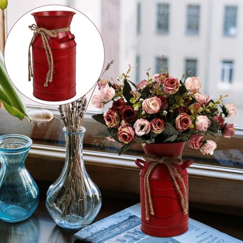 Rustic Milk Can Vase for Home Decor