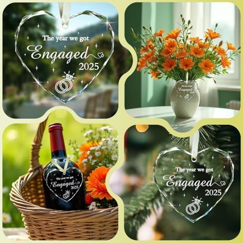Engagement Gifts for Couples 2025 - Our First Christmas Ornament