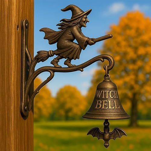 2pc Vintage Witch Doorbell Set - Halloween Decor