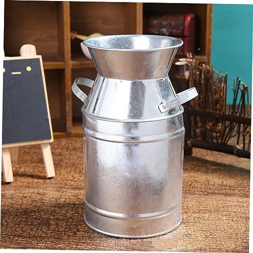 STOBAZA 2pcs Vintage Iron Flower Bucket with Twine for Home Decor and Garden