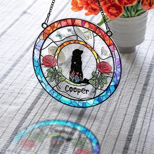Personalized Dog Lover Suncatcher Custom Dog Breed Decor