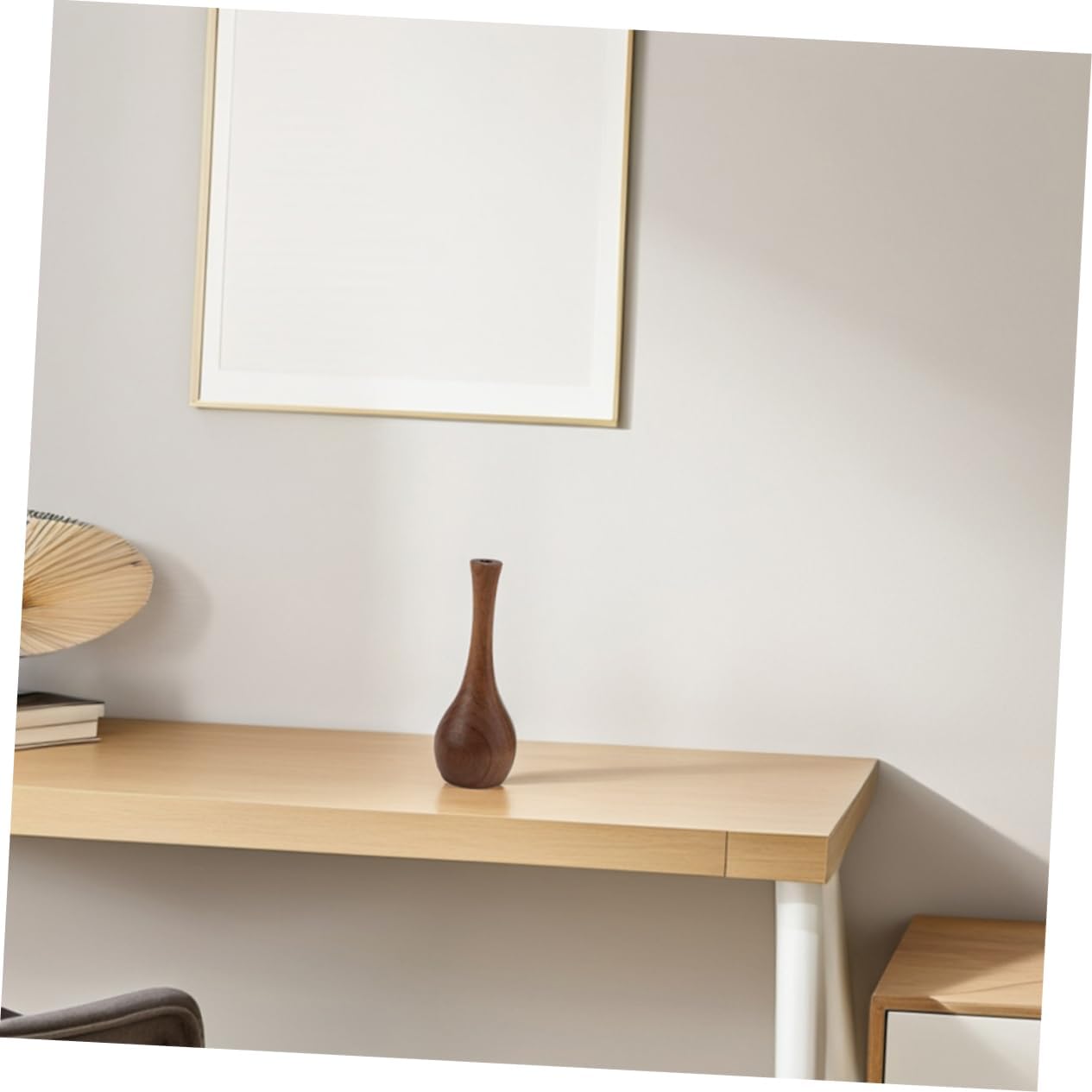 Handmade Flower Vase Rustic Decor Centerpiece Walnut Solid Wood Decorative Vase 1