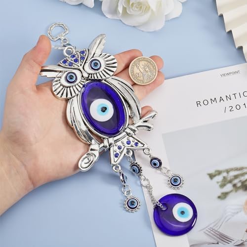Evil Eye Owl Pendant Decor for Car Home Office