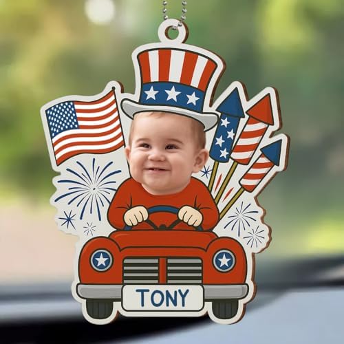 Customizable Baby 4th of July Acrylic Ornament 1