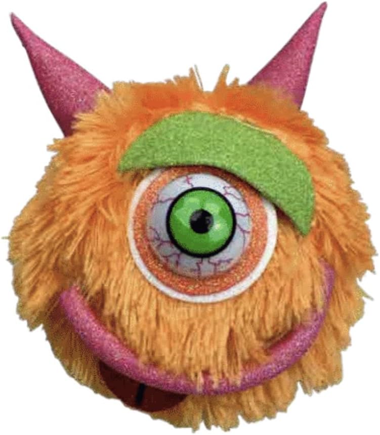 Halloween Monster Ornament 7 Inch Furry Round
