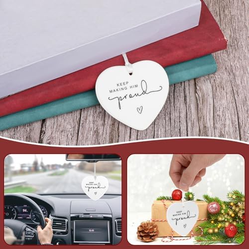 Keep Making Him Proud Memorial Ceramic Pendant for Loss of Loved One