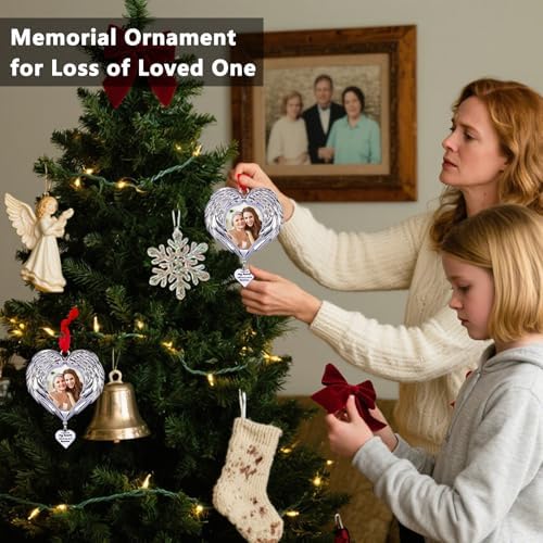Memorial Christmas Angel Wings Photo Ornament 2025