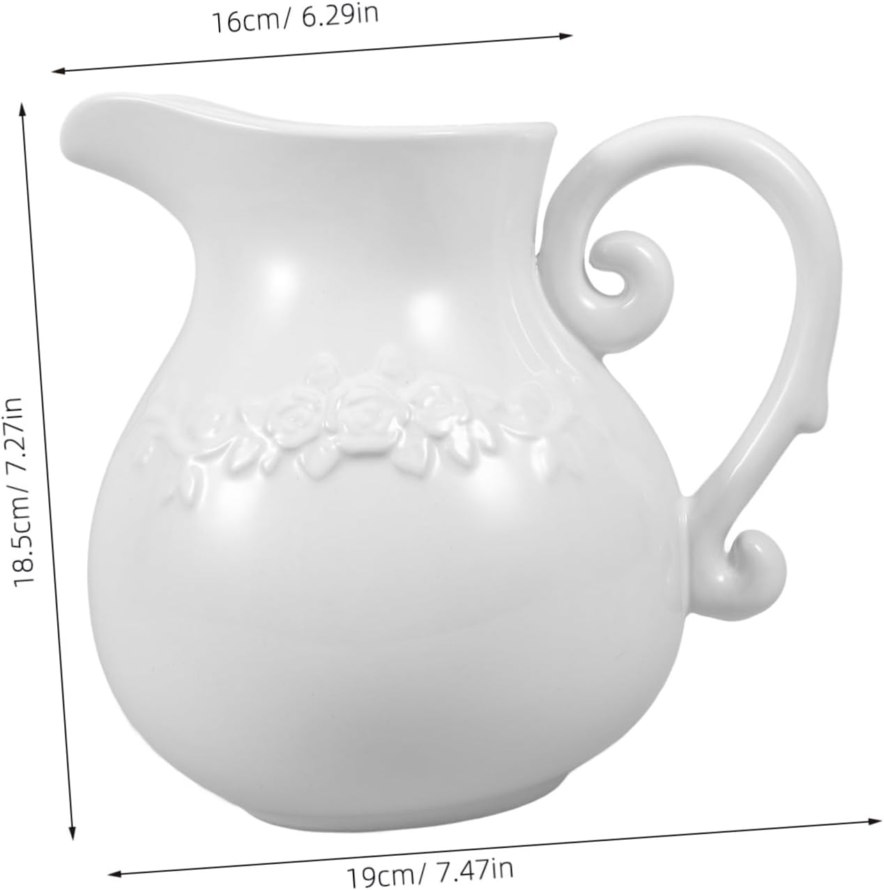 Retro European Ceramic Pitcher Flower Vase for Home and Office