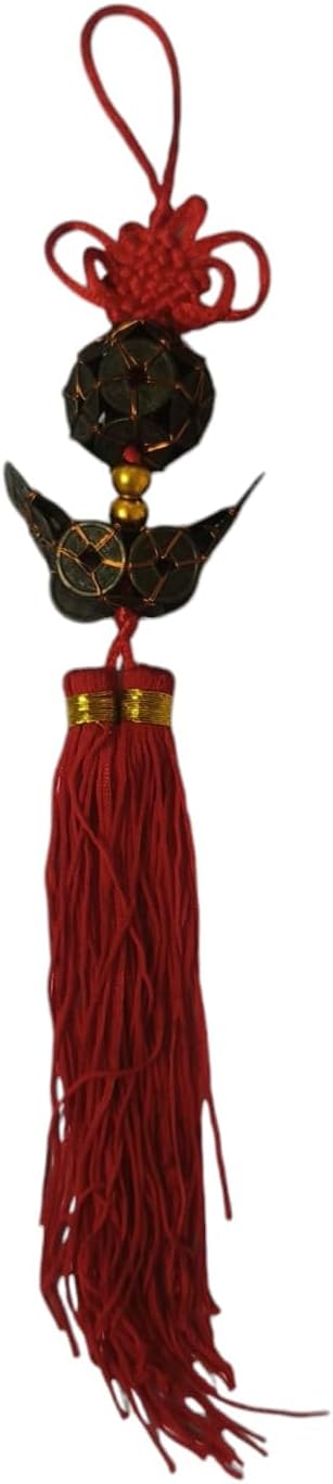 Feng Shui Lucky Coins Ball and Boat Wall Hanging