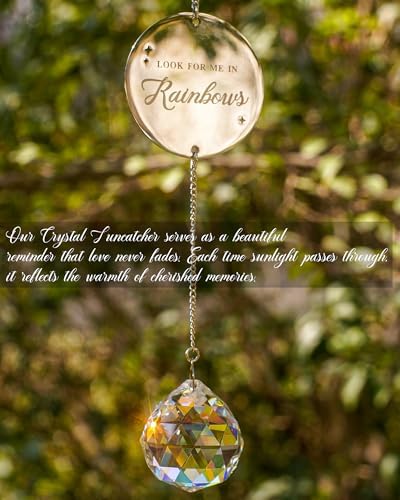 Modern Memorial Gift 40mm Crystal Suncatcher Rainbow Maker