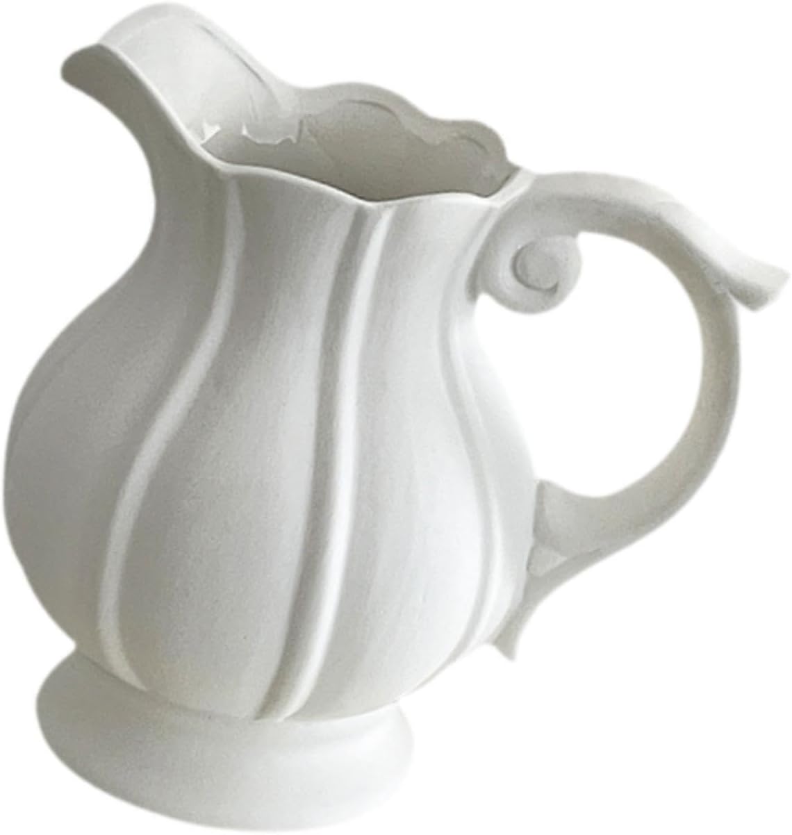 Fenteer Ceramic Flower Vase Jug Pitcher Decorative Vase for Home and Cafe