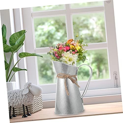 GANAZONO Vintage Iron Flower Bucket for Home Decor
