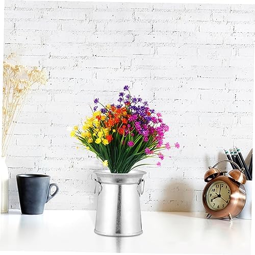 9pcs Vintage Iron Flower Vase Rustic Decor Holder