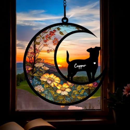 Custom Dog Memorial Suncatcher with Name