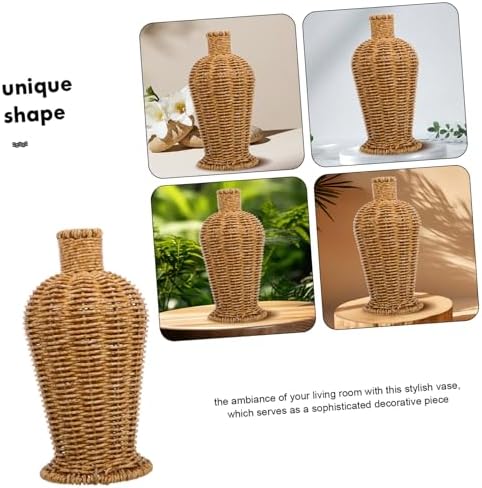 Modern Vase with Rustic Basket Design for Home Decor