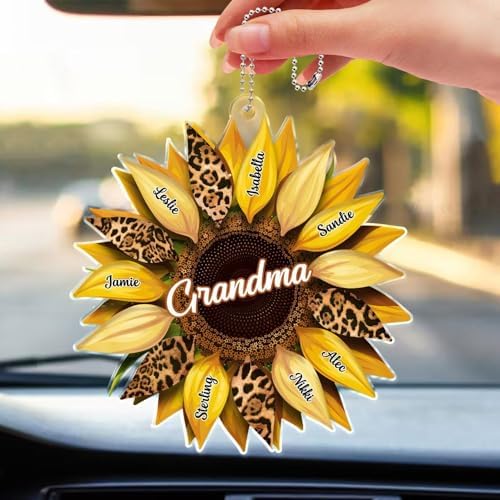 Personalized Car Hanger for Mom Grandma Auntie Nana