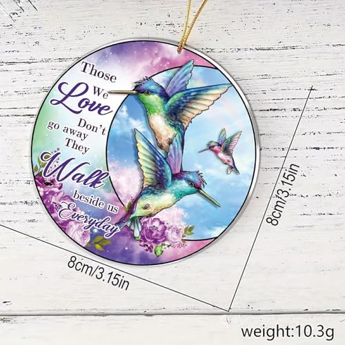 Hummingbird Memorial Christmas Ornament 2024 Sympathy Gift for Loss of Loved One Loving Memorial Decor