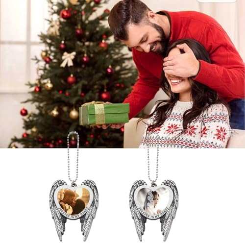 6 Piece Sublimation Angel Wing Ornament Blanks with Photo Area