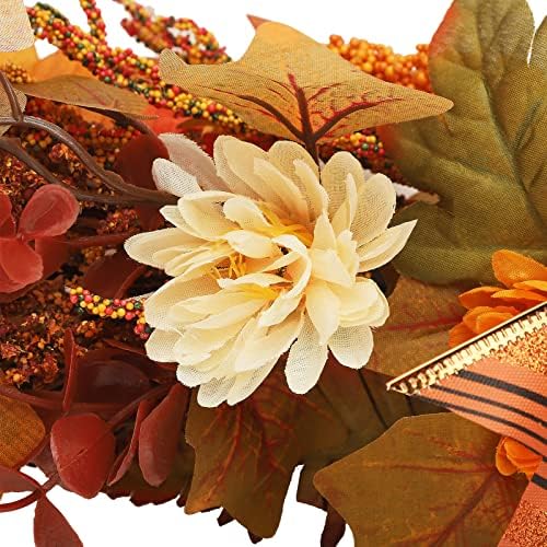 BEIJIALY 28in Autumn Fall Wreath with Bow