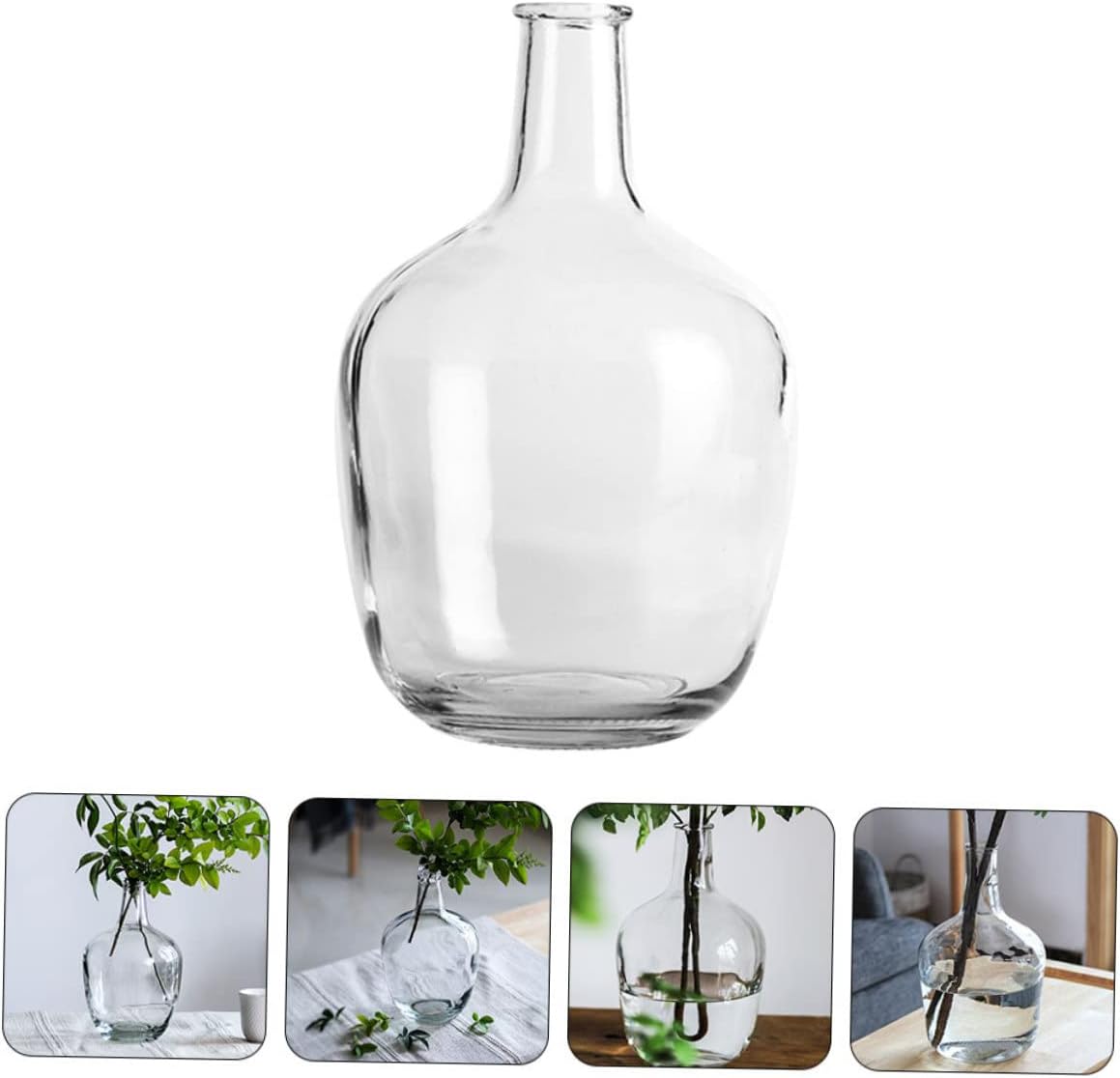 STOBAZA Clear Hydroponic Vase for Indoor Decor