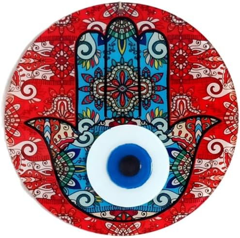 Fusion Hamsa Hand Hanging Decor with Evil Eye
