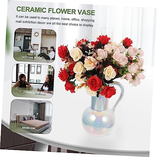 Cute Ceramic Pitcher Vase for Home Decor