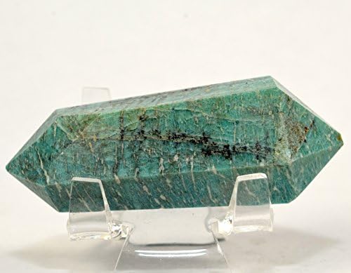 HC Set 2 34 Inch Amazonite Point and Clear Quartz Cabochon