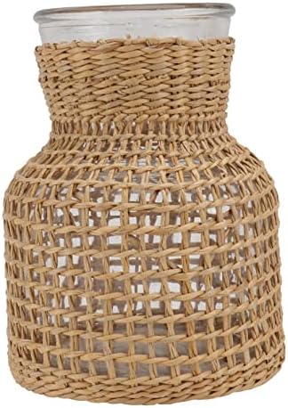 STOBAZA Luxury Grass Woven Flower Vase Natural Home Decor