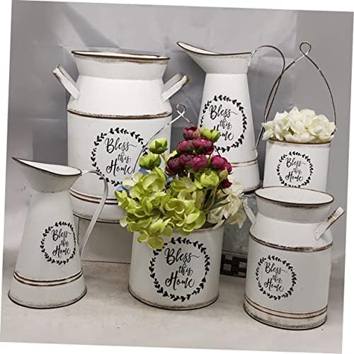 Vintage European Milk Can Flower Pot Set for Home Decor