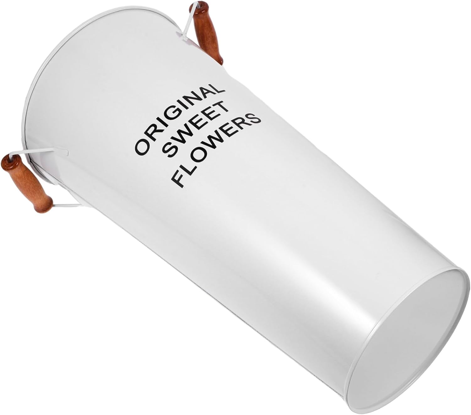 Rustic Vintage Flower Bucket Handle Vase for Farmhouse Decor