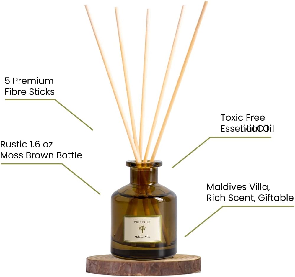 Pristine Maldives Villa Inspired Reed Diffuser Set